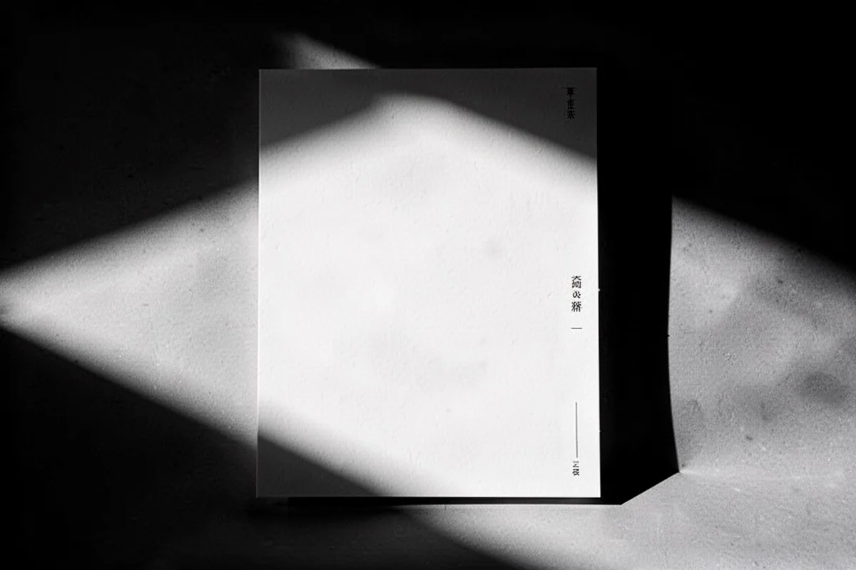 black and white minimalist wedding invitation dramatic contrast modern typography